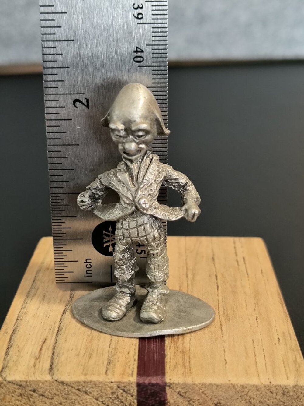 Vintage Spoontiques S757 Pewter Clown Figurine 2.5" Collectible 1970s-80s